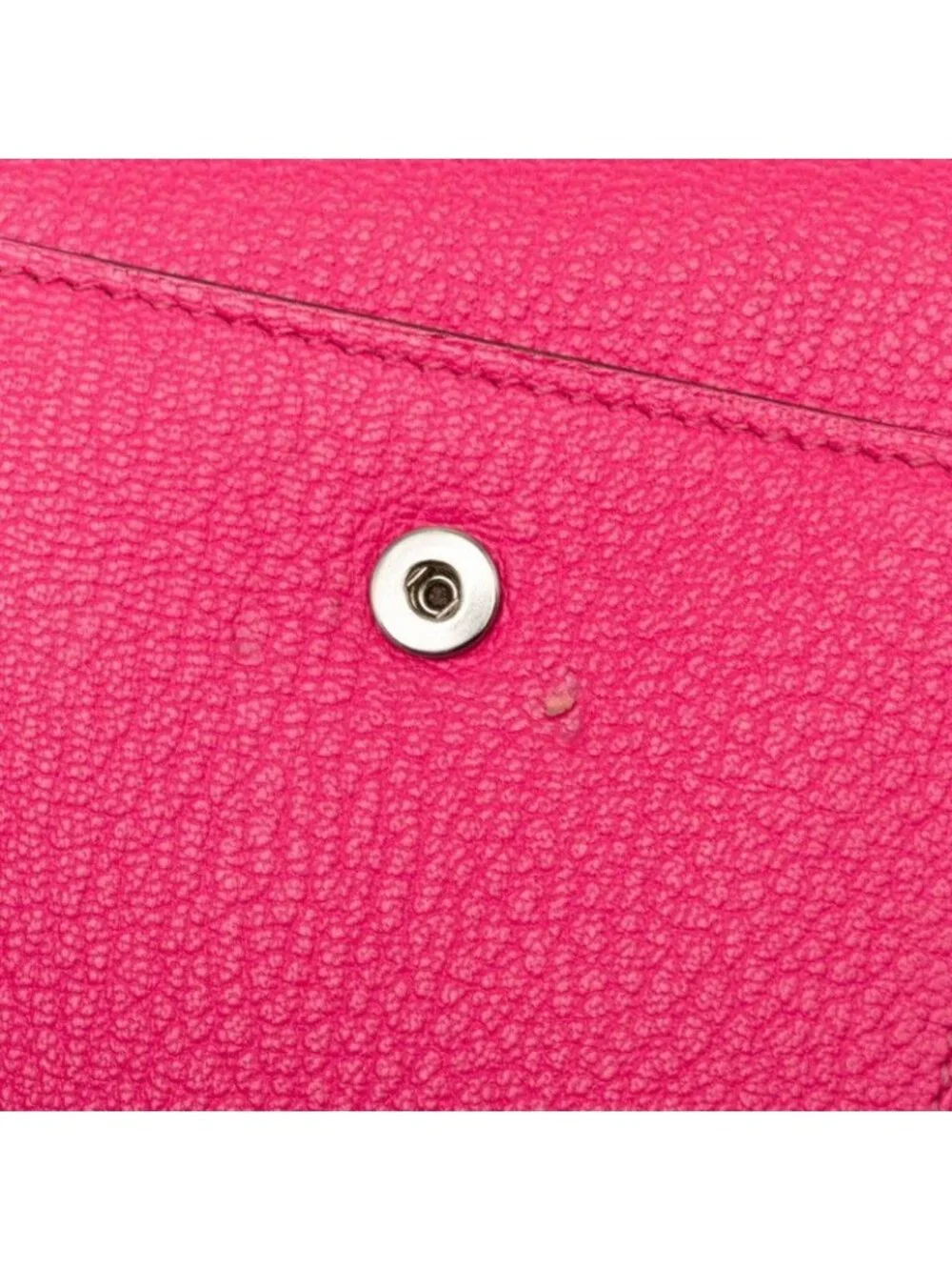 Hermes Bearn Recto Verso Trifold Wallet Rose Shocking Pink Chevre